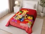 پتو یک نفره مخمل دورو برجسته عروسکی