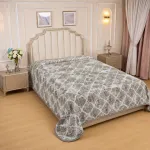 پتو دونفره دورو ابریشم گل برجسته