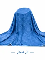 پتو مسافرتی دونفره تک رنگ گل برجسته - تصویر 5