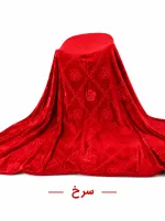 پتو مسافرتی دونفره تک رنگ گل برجسته - تصویر 6