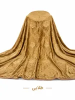 پتو مسافرتی دونفره تک رنگ گل برجسته - تصویر 7